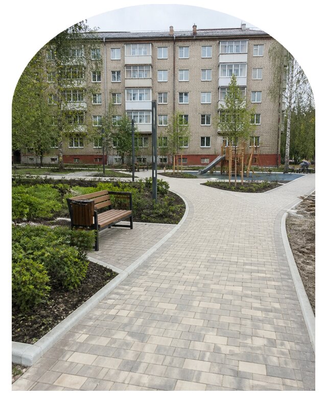 Благоустройство двора МКД под ключ в Дубне от 255225 р. | Метпроект-Дбн